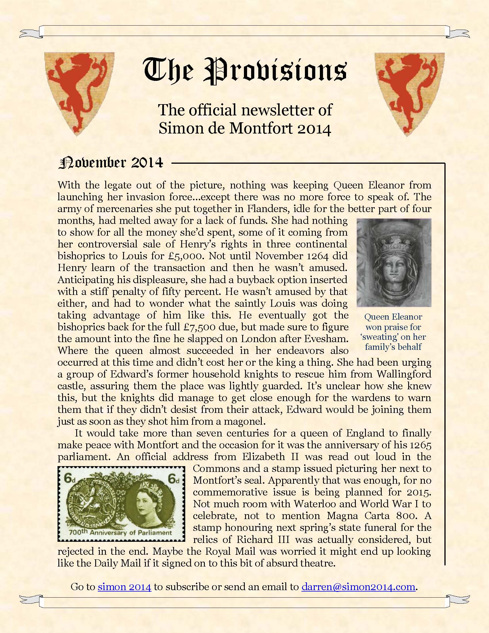 Provisions Newsletter November 2014